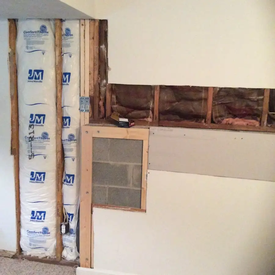Wall insulation replacement during Contents Cleaning & Restoration in Dania Beach
